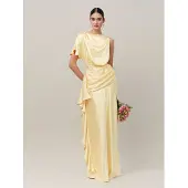 BWLDR Vestido de festa 'AZURE' amarelo