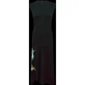 Desigual Vestido mistura de cores / preto