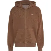 Adidas Originals Casaco em moletão 'Trefoil Essentials' castanho