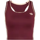 Adidas Top desportivo ecru / borgonha