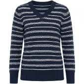 Ulla Popken Pullover marinho / branco