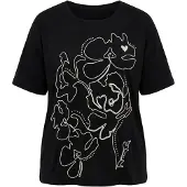 Ulla Popken Camisa preto / branco natural