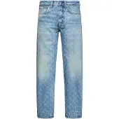 Calvin Klein Jeans Calças de ganga '90s' azul ganga / branco