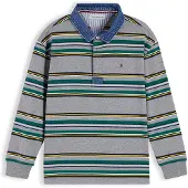 Tommy Hilfiger Camisola azul escuro / acinzentado / jade / branco