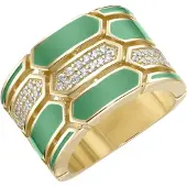 Giorgio Martello Milano Anel ouro / verde