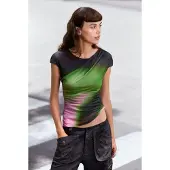 Desigual Blusa oliveira / cor-de-rosa / preto