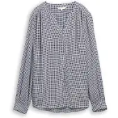 Tom Tailor Blusa azul claro / preto / branco