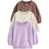 Next Sweatshirt creme / chocolate / orquídea