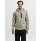 Jack & Jones Casaco em moletão 'JCOFusion' greige / preto