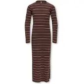 ONLY GIRLS Vestido 'KOGLUPE KENYA' castanho / branco