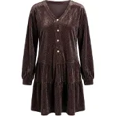Usha Vestido castanho