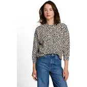 Tom Tailor DENIM Sweatshirt ecru / castanho / castanho escuro