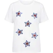 Usha Camisa mistura de cores / branco