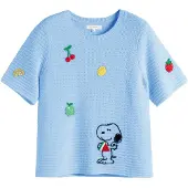 Chinti & Parker Pullover 'Snoopy' azul claro / verde / vermelho escuro / preto