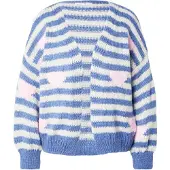 Hailys Casaco de malha 'Ka44rena' azul real / rosa pastel / branco