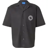 HUGO Camisa 'Eligino' preto / branco
