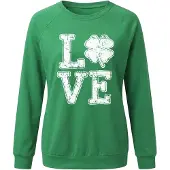 Usha Sweatshirt verde / branco