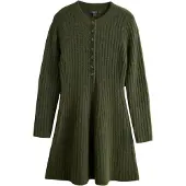 Next Vestido de malha verde escuro