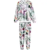 Next Pijama verde pastel / verde escuro / roxo / rosa escurecido