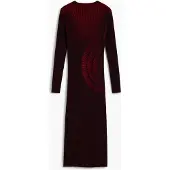 Desigual Vestido de malha vermelho / preto