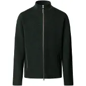 Hackett London para homem. HM7000285 Camisola com fecho de correr Milano Fzip verde (S), Casual, Lã, Clássico, Manga comprida
