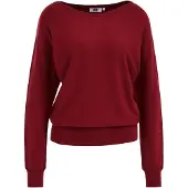 We fashion Pullover vermelho escuro