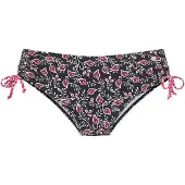 LASCANA Cueca biquíni rosa escuro / preto / branco
