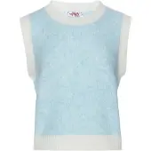 MyMo Pop Colete de malha 'Pop' azul claro / offwhite