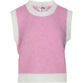 MyMo Pop Colete de malha 'Pop' cor-de-rosa / branco