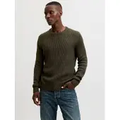Jack & Jones Pullover 'JJPANNEL' oliveira