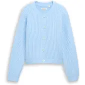 Tom Tailor Casaco de malha azul céu
