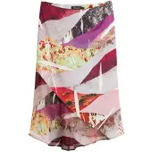 Desigual Saia verde claro / cor-de-rosa / vermelho escuro / preto