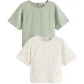 Next Blusa verde claro / laranja / branco