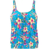 LASCANA Top de tankini azul / amarelo claro / jade / rosa