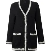 Marc Cain Casaco de malha creme / preto