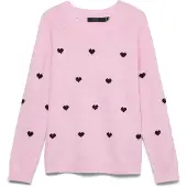 Vero Moda Pullover 'VMDOFFY' cor-de-rosa / preto