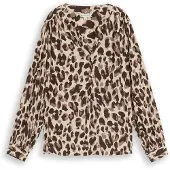 Tom Tailor Blusa bege / castanho / castanho claro