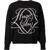 HUGO Pullover 'Siennale' preto / offwhite