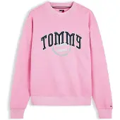 Tommy Hilfiger Sweatshirt 'Varsity Crest' navy / turquesa / rosa claro / branco