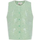 IZIA Colete de malha turquesa / branco
