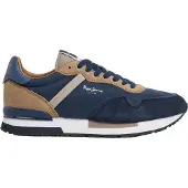 Pepe Jeans para homem. PMS400037 Tênis Hailon Basic azul-marinho (46), Tecido, Plano, Cordão, Casual, Esportivo