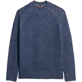 Superdry para homem. M6110634A Camisola raglan grossa azul-marinho (XL), Casual, Poliéster