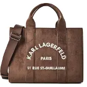 Karl Lagerfeld Shopper 'K/RSG' castanho escuro / branco