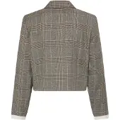 Ichi Blazer 'IHLaito' greige / vermelho escuro / preto / branco lã