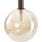 LUCANDE Candeeiro suspenso Lumavia, 12 lâmpadas, vidro, castanho/âmbar, G9