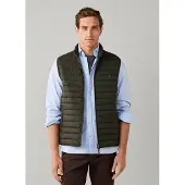 Hackett London para homem. HM4000197 Colete Ultra verde-escuro (XL), Casual, Poliéster