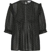 Saint tropez Blusa 'Sabatina' cinzento claro / preto