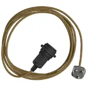 Creative Cables Porta-lâmpada Com Cabo Snake Zig-zag Shade Ready