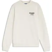 HUGO Sweatshirt 'Nespon' preto / branco