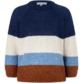 More & more Pullover marinho / azulado / conhaque / offwhite